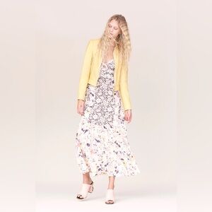 Rebecca Taylor Silk Floral Strappy Maxi Dress